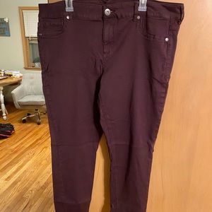 Plus Size Maroon Jeggings